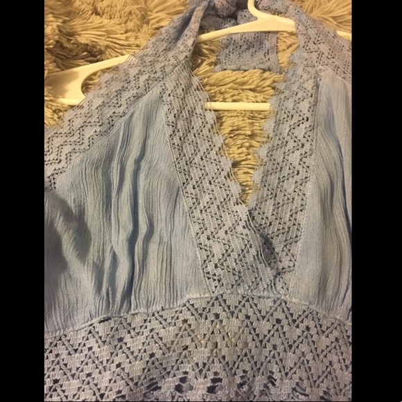 Light purple/blue lace halter beach cover up! - Picture 3 of 4